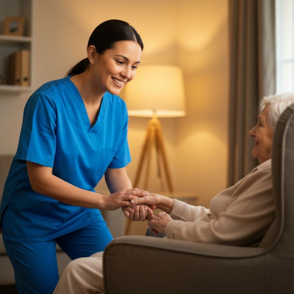 Professional nurse smiling